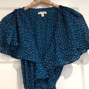 Beautiful polka dot wrap dress!